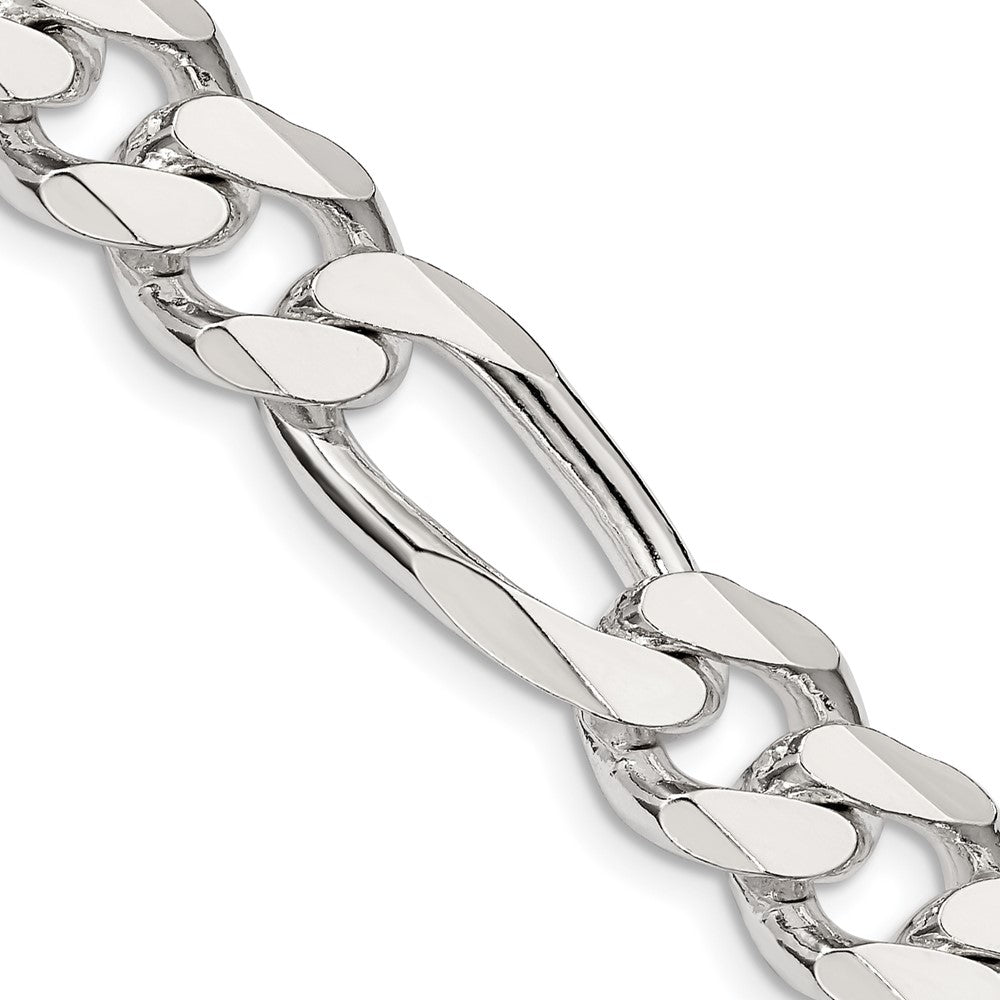Sterling Silver Figaro Chain — 10.75 mm