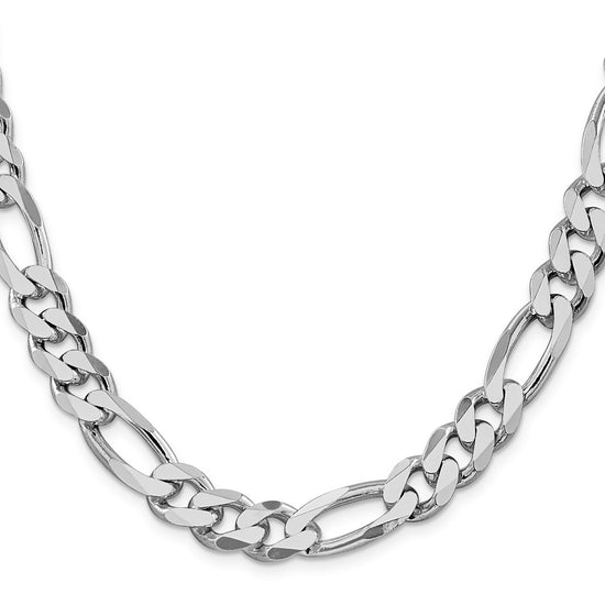 Sterling Silver Figaro Chain — 10.75 mm