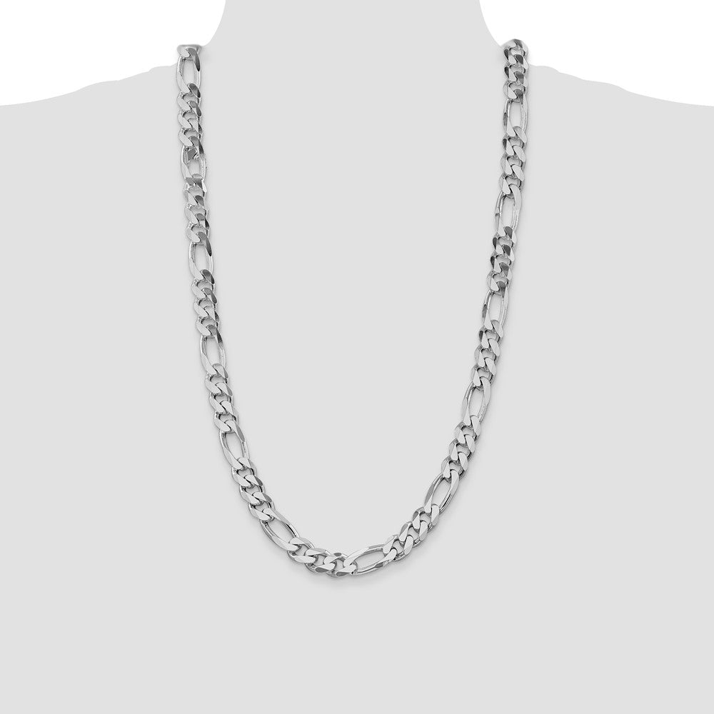 Sterling Silver Figaro Chain — 10.75 mm