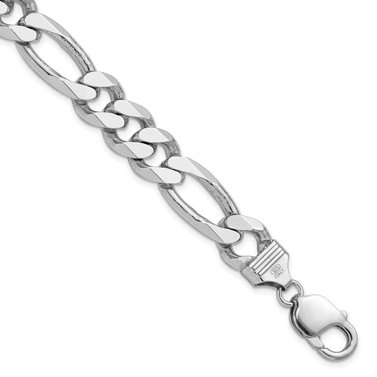 Sterling Silver Figaro Chain — 10.75 mm