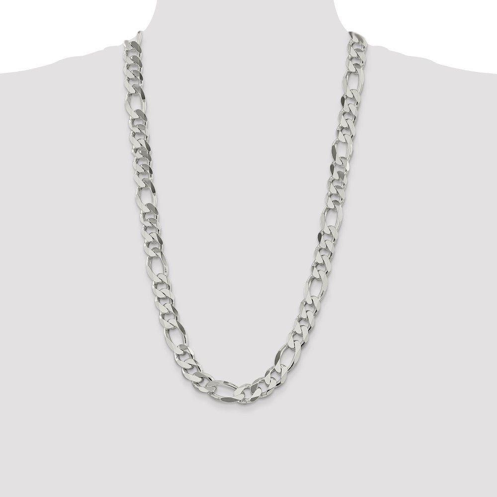 Sterling Silver Figaro Chain — 13.5 mm