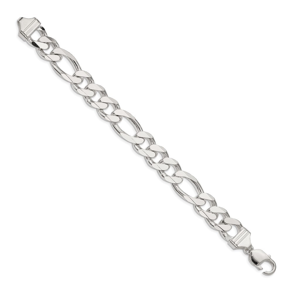 Sterling Silver Figaro Chain — 13.5 mm
