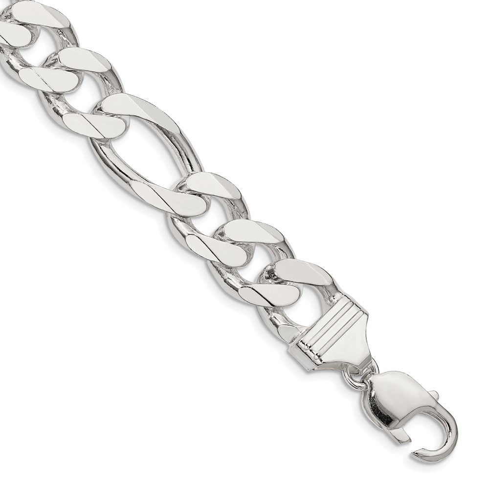 Sterling Silver Figaro Chain — 13.5 mm