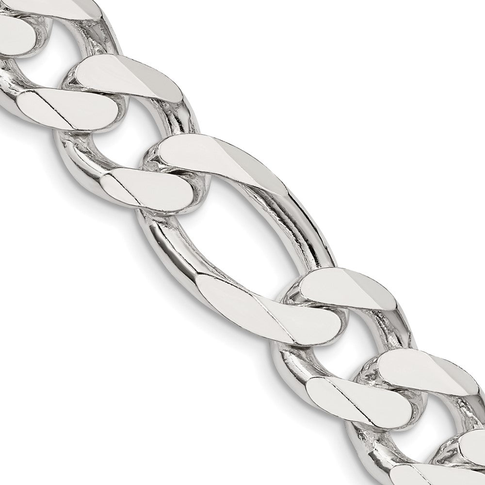 Sterling Silver Figaro Chain — 13.5 mm
