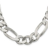 Sterling Silver Figaro Chain — 15 mm