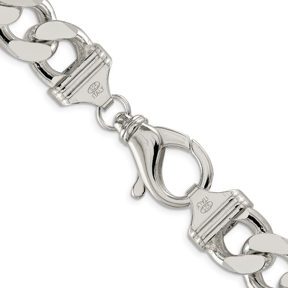 Sterling Silver Figaro Chain — 15 mm