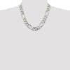 Sterling Silver Figaro Chain — 15 mm