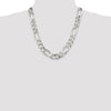 Sterling Silver Figaro Chain — 15 mm