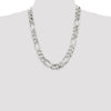 Sterling Silver Figaro Chain — 15 mm