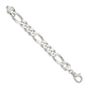 Sterling Silver Figaro Chain — 15 mm