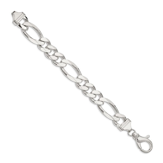 Sterling Silver Figaro Chain — 15 mm
