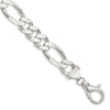 Sterling Silver Figaro Chain — 15 mm