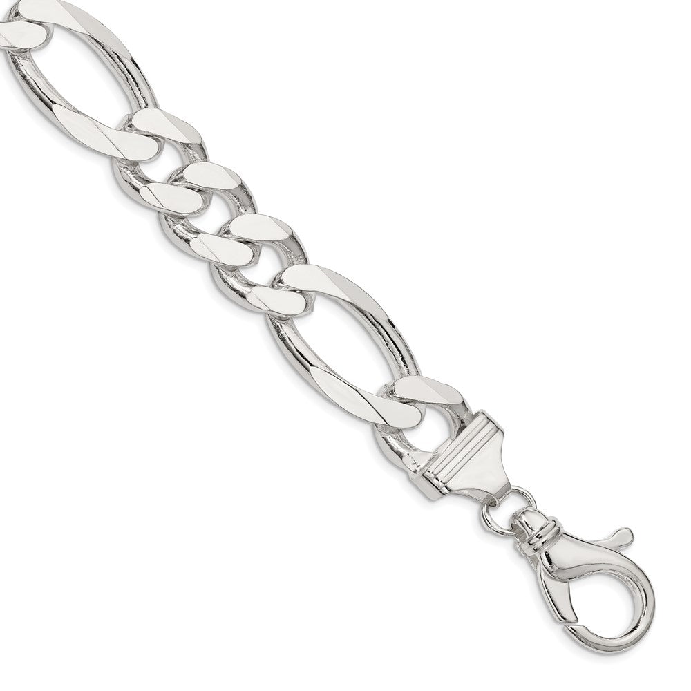 Sterling Silver Figaro Chain — 15 mm
