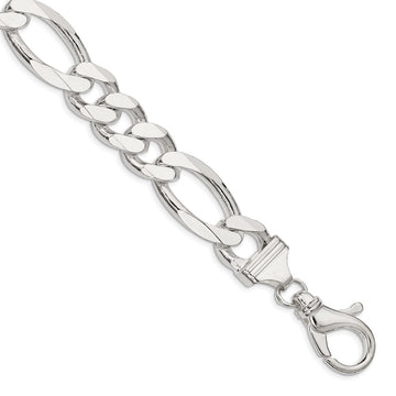 Sterling Silver Figaro Chain — 15 mm