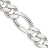 Sterling Silver Figaro Chain — 15 mm