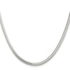 Sterling Silver 3.5mm 6-sided Oval Snake Chain