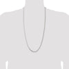 Sterling Silver 3.5mm 6-sided Oval Snake Chain