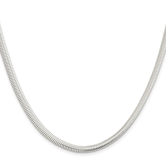 Sterling Silver 5mm 6-sided Oval Snake Chain