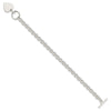 Sterling Silver Engraveable Heart Disc on Fancy Link Toggle 7.75in Bracelet