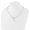 Sterling Silver Engraveable Heart Disc on Fancy Link Toggle Necklace