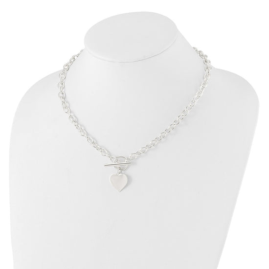 Sterling Silver Engraveable Heart Necklace