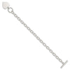 Sterling Silver Engraveable Heart Bracelet