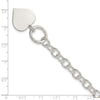 Sterling Silver Engraveable Heart Bracelet