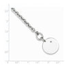 Sterling Silver Rhodium-plated .03ct Diamond Disc Bracelet