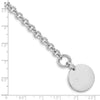 Sterling Silver Rhodium-plated .03ct Diamond Disc Bracelet