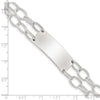 Sterling Silver Double Strand Oval Link ID Bracelet