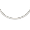 Sterling Silver Polished Hammered 6mm Neck Collar