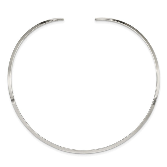 Sterling Silver Polished 3mm Neck Collar