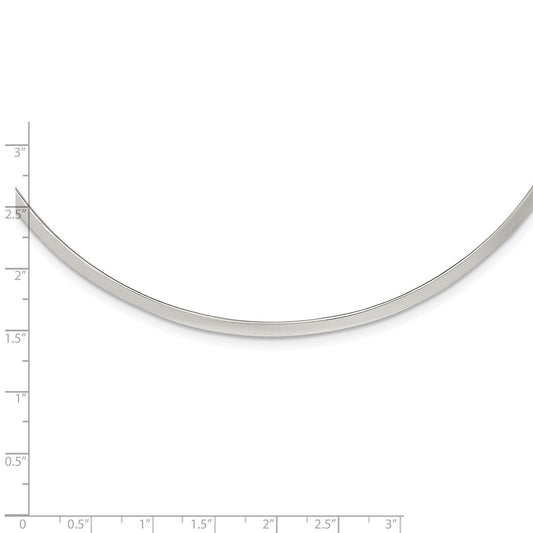 Sterling Silver Polished 3mm Neck Collar