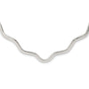 Sterling Silver Wavy V-Shape Neck Collar