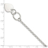 Sterling Silver Fancy Engraveable Heart Bracelet