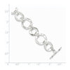 Sterling Silver Fancy Circle Link Bracelet