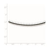 Sterling Silver Rhodium-plated 4mm with a 2 inch Extention Cubetto Chain
