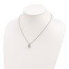 Brilliant Gemstones Sterling Silver with 14K Accent Rhodium-plated Green Quartz and Diamond 18 Inch Necklace with 2 Inch Extender