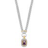 Sterling Silver Flash Gold-plated CZ Necklace