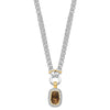Sterling Silver Flash Gold-plated CZ Necklace