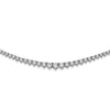 Sterling Shimmer Sterling Silver Rhodium-plated 17 inch 132 Stone Graduated CZ Necklace