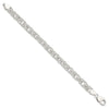 Sterling Silver Polished and Textured Fancy Bracelet