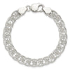 Sterling Silver Polished and Textured Fancy Bracelet