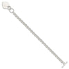 Sterling Silver Polished Engraveable Heart Bracelet