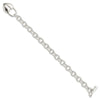 Sterling Silver Polished Heart and Key Bracelet