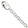 Sterling Silver Polished Heart and Key Bracelet