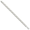 Sterling Silver Polished and Satin X and O Bracelet