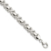 Sterling Silver Polished X and O Bracelet