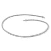 Sterling Shimmer Sterling Silver Rhodium-plated 18 inch 163 Stone CZ Riviera Necklace