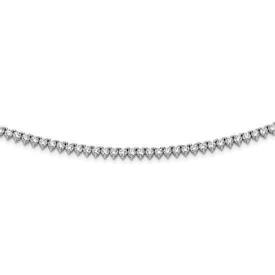 Sterling Shimmer Sterling Silver Rhodium-plated 36 inch 269 Stone CZ Riviera Necklace